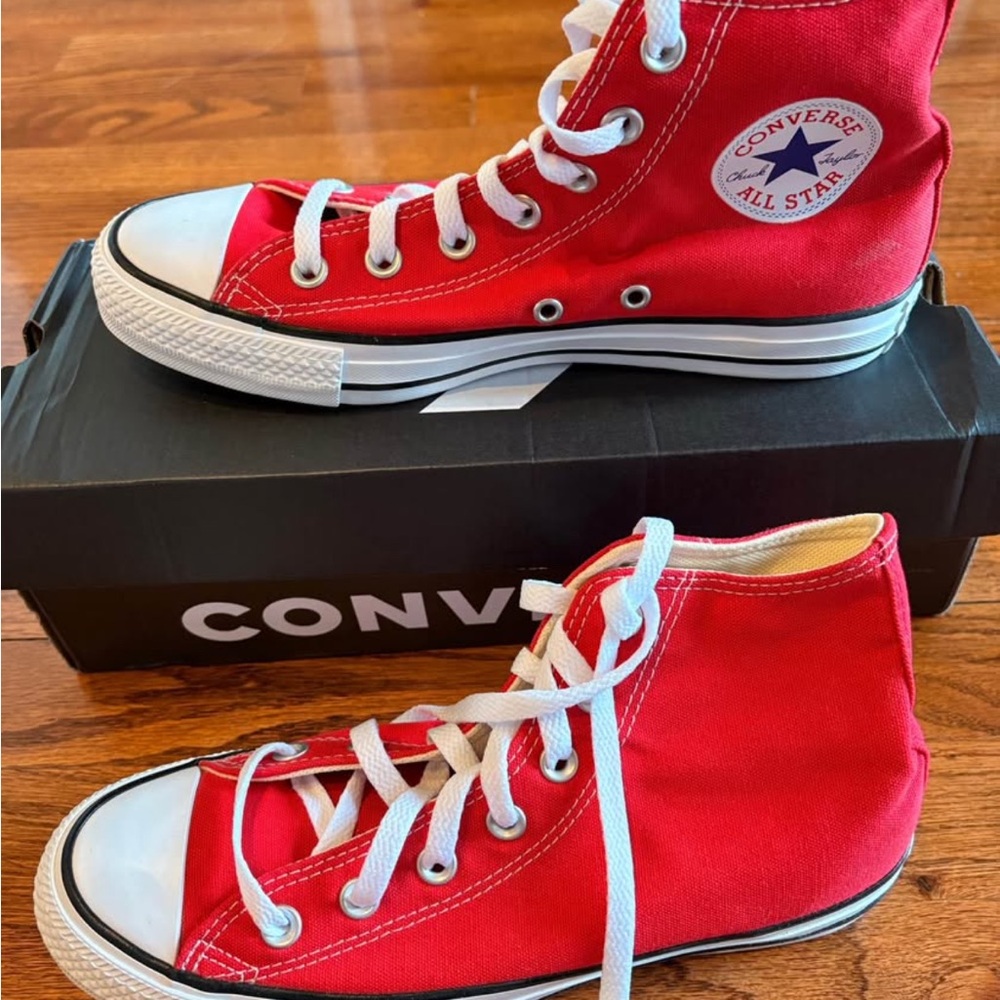 Converse Red High-Top Sneakers